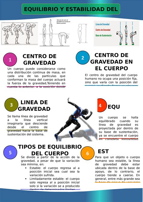 Infografía equilibrio y estabilidad del cuerpo humano EQUILIBRIO Y