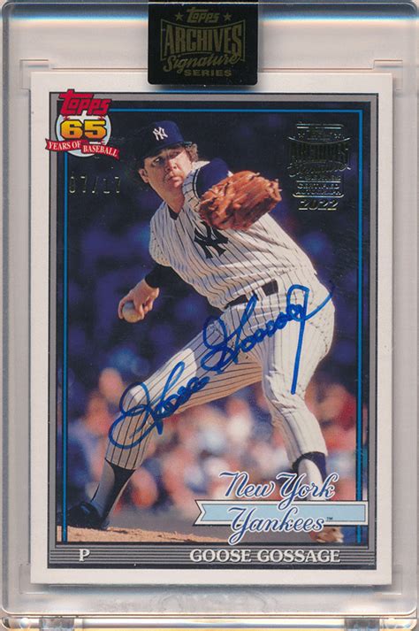 Yahoo オークション Goose Gossage MLB 2022 Topps Archives Signatu