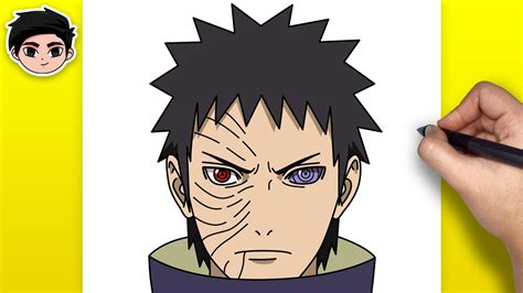 How To Draw Obito Uchiha From Naruto Easy Step By Step YouTube