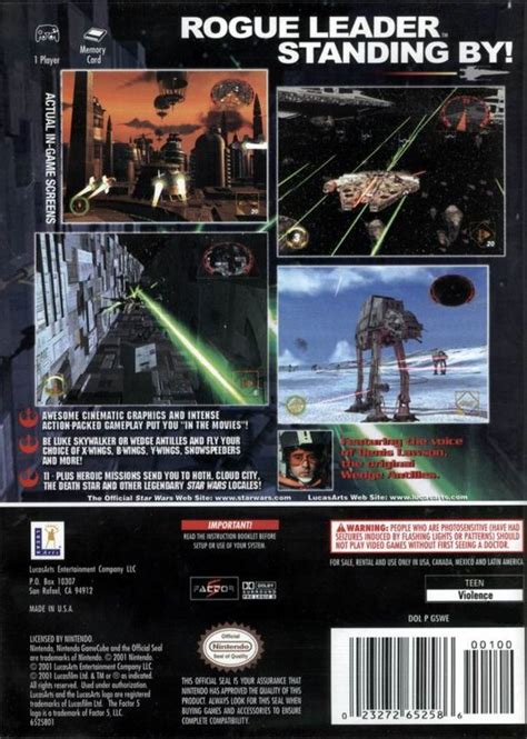 Star Wars Rogue Squadron II Rogue Leader Cover Or Packaging Material