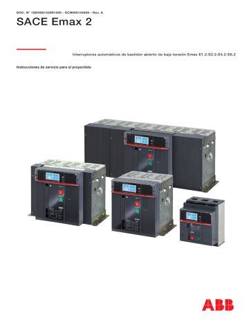 Abb Sace Emax Instrucciones De Operaci N Manualzz