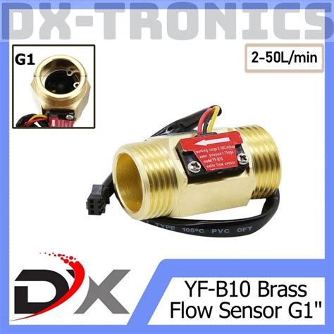 Jual Water Flow Sensor Kuningan Brass G1 Inch Aliran Air 1 In YF B10