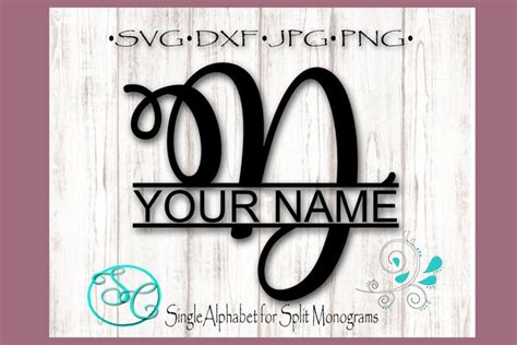 Split Monogram Letter D Single Letter File (290581)