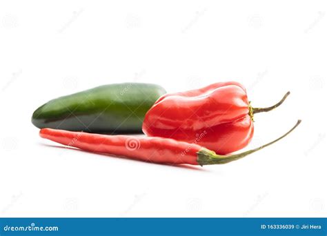 Hot Jalapeno Habanero And Chili Peppers Stock Image Image Of Paprika