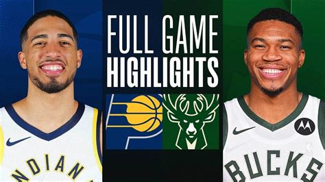 Milwaukee Bucks Vs Indiana Pacers Full Game Highlights Jan Nba