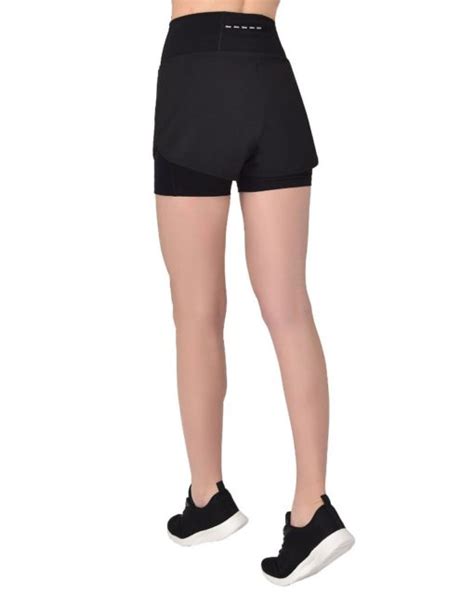 BILCEE Women S Black High Waist Flexible Sport Tights Shorts Afandee