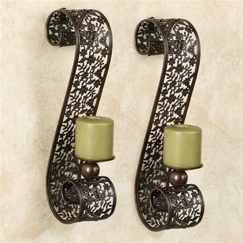 Diandre Antique Bronze Metal Wall Sconce Pair