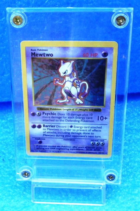 Mewtwo Card 10102 Shadowless Borders “pokemon Unlimited Holo Foil