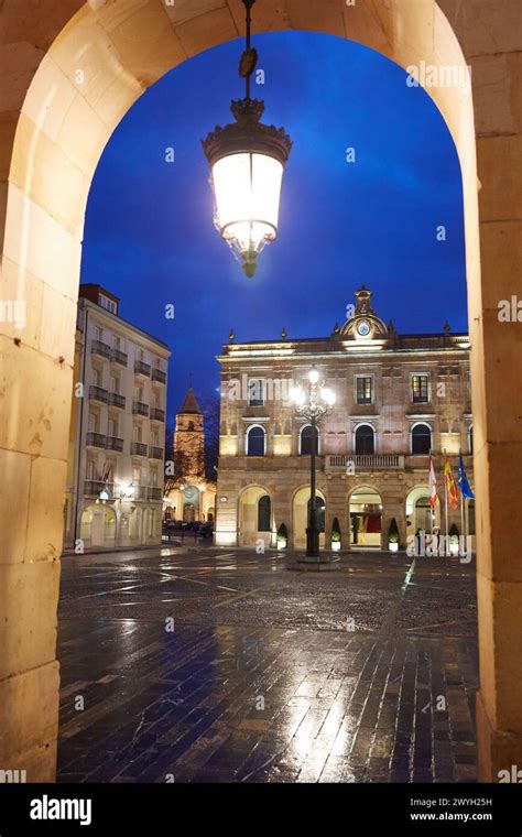 Town Hall Plaza Mayor Gijon Asturias Hi Res Stock Photography And