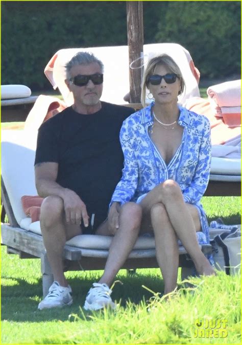 Sylvester Stallone And Wife Jennifer Flavin Cool Down In A Pool In Porto Cervo Photo 4955319