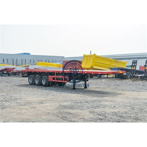 China Truck Trailer Ft Ft Axles Flat Bed Platform Flatbed