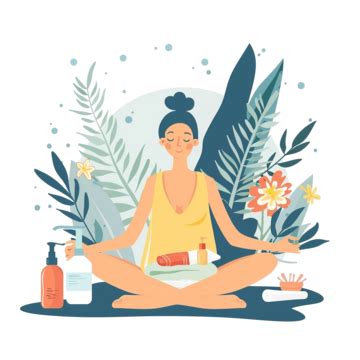 Flat Self Care Concept Composition, Pollution, Waste, Eco PNG