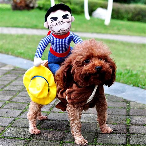 Novelty Halloween Dog Costumes Pet Clothes Cowboy Dressing Up Jacket