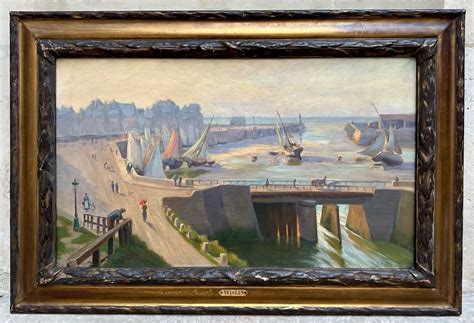 Proantic Charles Wislin Huile Sur Toile Le Port Du Tr