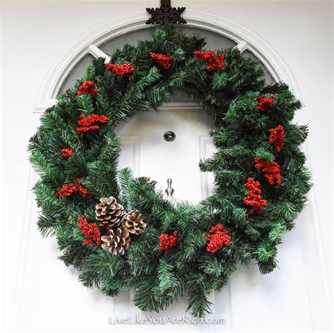 Christmas Holly Berry Wreath - Live Like You Are Rich