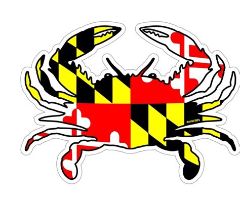 Maryland Crab Magnet Or Decal Wild Bills Apparel