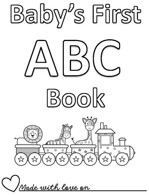 Baby Shower Games Coloring Pages Baby's First ABC Book Digital Download - Etsy