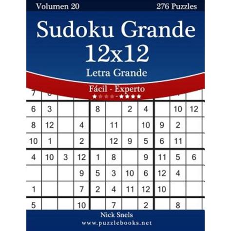 Sudoku Grande X Impresiones Con Letra Grande De Facil A Experto