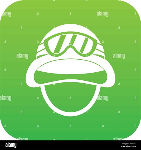 Military Metal Helmet Icon Digital Green Stock Vector Image And Art Alamy