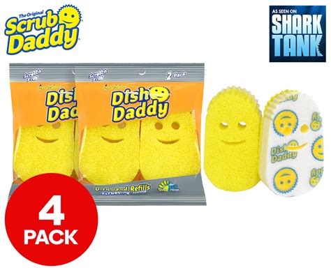 2 X 2pk Scrub Daddy Dish Daddy Soap Dispensing Dish Wand Refills