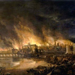 The Great Fire of London, 1666, painted by an unknown artist, Museum of ...