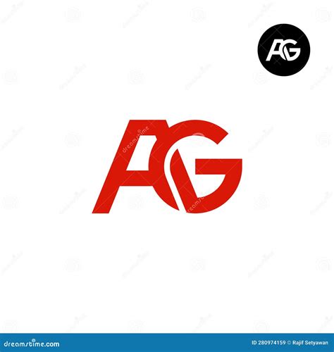 Letter Ag Monogram Logo Design Stock Vector Illustration Of Simple