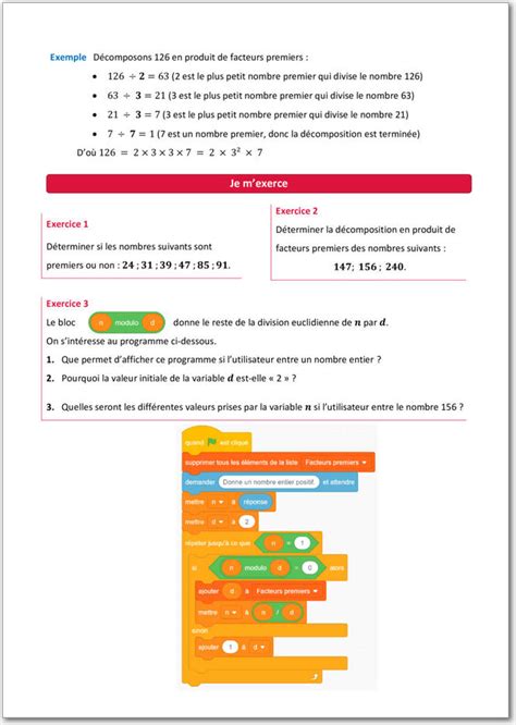 Cahier De Vacances Math Matiques De E Vers E