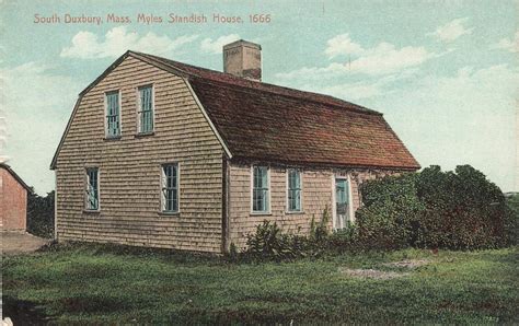 Post Card ~ South Duxbury Massachusetts Myles Standish House 1665 C 1910 Ebay