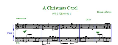 A Christmas Carol Piano Sheet Music Pepperpot Press