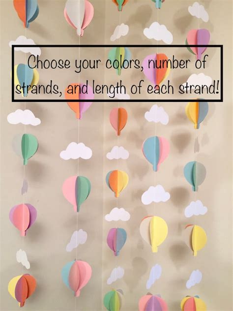 Hot Air Balloon Birthday Decor Air Balloon Baby Shower Decorations Pastel Hot Air Balloon
