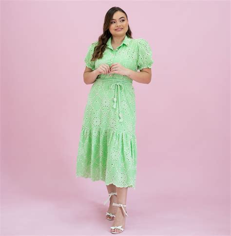 Vestido Maithê Lese Midi Verde Sorih Modas