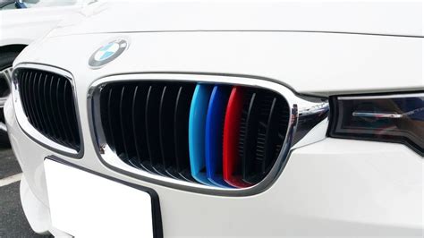 1 Set Bmw M Colored Kidney Grille Insert Trim Tri Color M Sport Strips