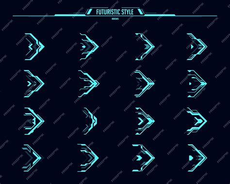 Premium Vector Hud Arrows And Futuristic Navigation Pointers Vector