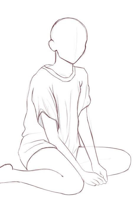 001 #sitting #pose #sketch #reference #anime #cute