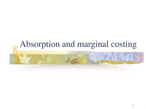 Ppt Absorption And Marginal Costing Powerpoint Presentation Free 48960 Hot Sex Picture