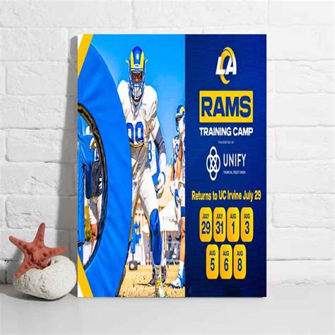 Nfl Los Angeles Rams Training Camp 2023 Uc Irvine Poster