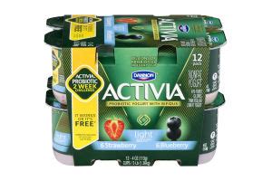 Dannon Activia Light Probiotic Nonfat Yogurt With Bifidus Variety Pack