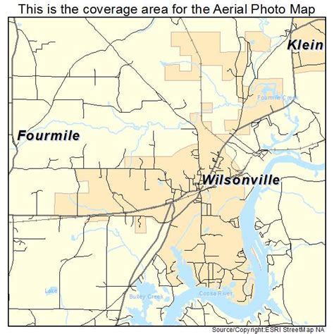 Aerial Photography Map of Wilsonville, AL Alabama