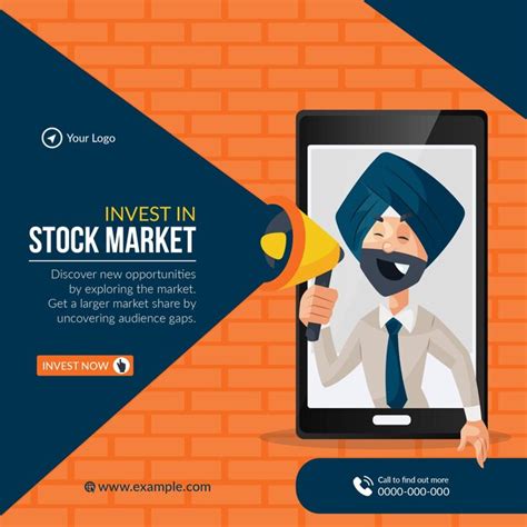 Premium Vector | Banner design of invest in stock market template