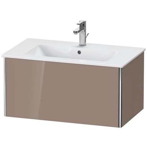 Duravit Xsquare Wall Mounted Vanity Unit Cappuccino High Gloss