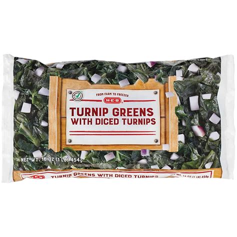 H E B Frozen Turnip Greens And Diced Turnips Shop Vegetables At H E B