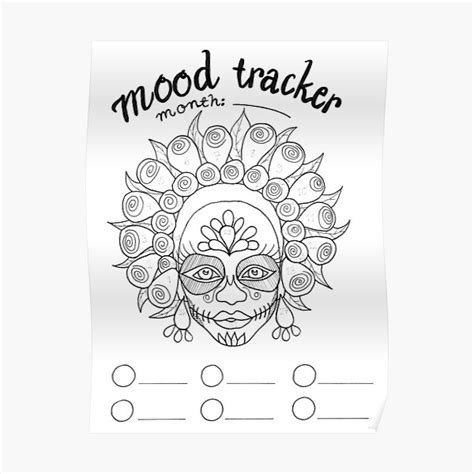 Planner Mood Tracker Poster For Sale By Almonda Redbubble