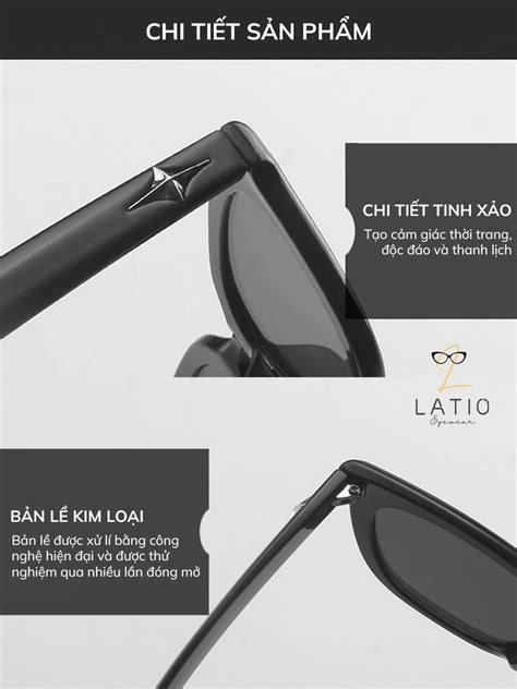 Kính râm Nam Nữ LATIO Hot Trend 2025 kính râm gọng to cổ điển chất liệu bền bỉ chống tia UV