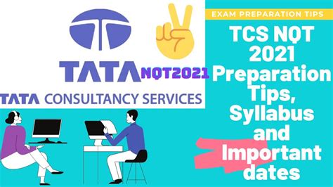 TCS NQT 2021 Preparation Tips Syllabus And Important Dates