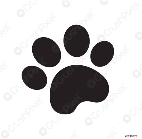 Dog paw , animal paws vector illustration - stock vector 5219378 ...