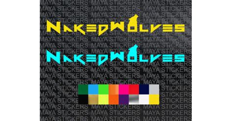 Naked Wolves Logo Stickers In Custom Colors And Sizes