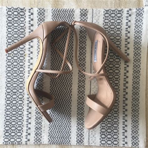 Steve Madden Shoes Steve Madden Feliz Nude Strappy Heel Sz Poshmark