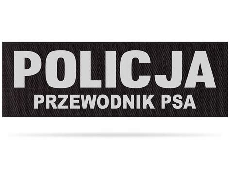 RZEP ODBLASKOWY Z NAPISEM POLICJA PRZEWODNIK PSA 7212787025 Allegro Pl