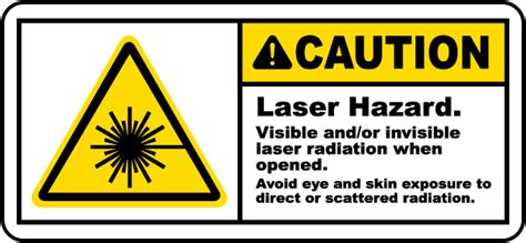 Laser Hazard Avoid Eye Exposure Label J5407 By SafetySign