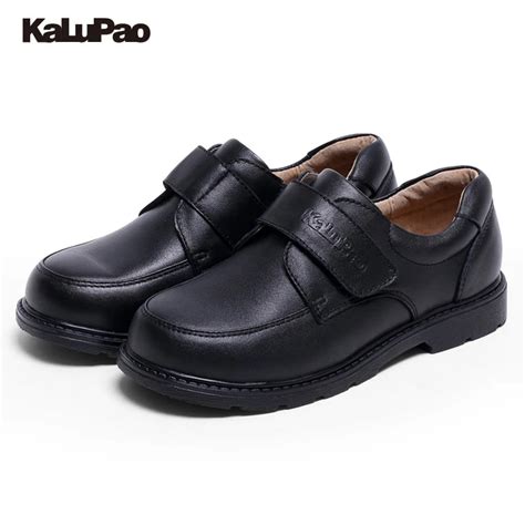 KALUPAO kids leather School Shoes Boys Handsome Dress Shoes Genuine ...